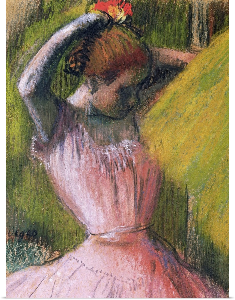 Dancer arranging her hair, c.1900-12