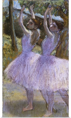 Dancers In Violet Dresses, Arms Raised, 1900
