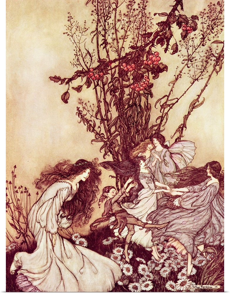 ECD14287 "Dancing with the Fairies" from 'Peter Pan in Kensington Gardens' by J.M. Barrie, 1906 34:Peter Pan in Kensington...