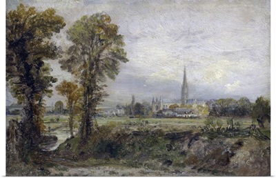 Distant View Of Salisbury Cathedral, 1821