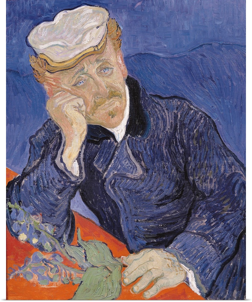 XIR34422 Dr. Paul Gachet, 1890 (oil on canvas)  by Gogh, Vincent van (1853-90); 68x57 cm; Musee d'Orsay, Paris, France; Gi...