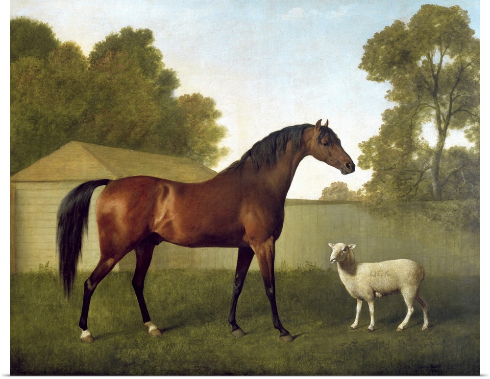 "Dungannon", the property of Colonel O'Kelly, painted in a paddock with a sheep, 1793 by George Stubbs (1724-1806).