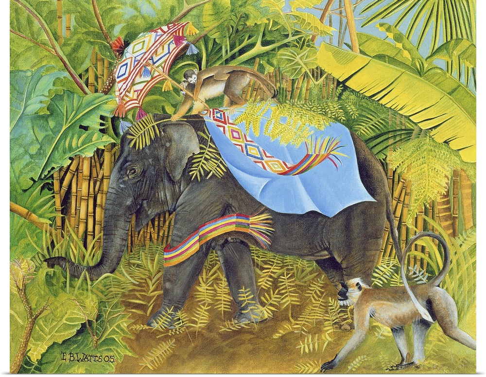 Elephant with Monkeys and Parasol, 2005