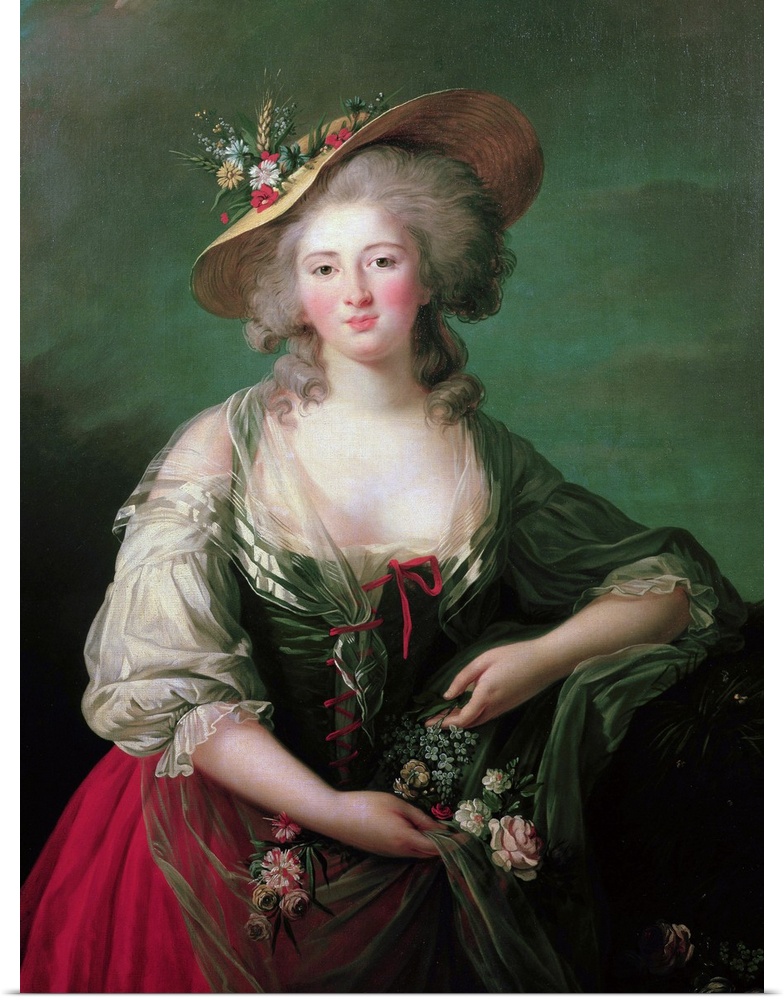 XIR67790 Elisabeth of France (1764-94) called Madame Elizabeth, c.1782 (oil on canvas)  by Vigee-Lebrun, Elisabeth Louise ...