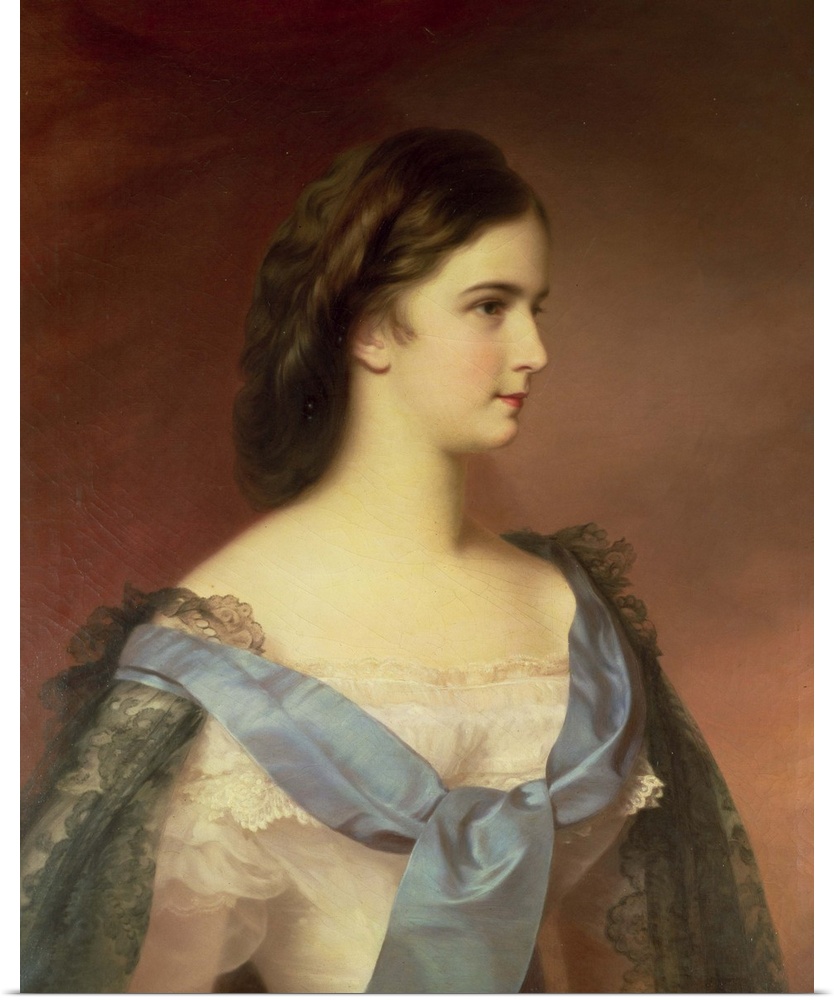 XAM72427 Empress Elizabeth of Bavaria (1837-98) as a young woman (oil on canvas)  by Schrotzberg, Franz (1811-89); Kunsthi...
