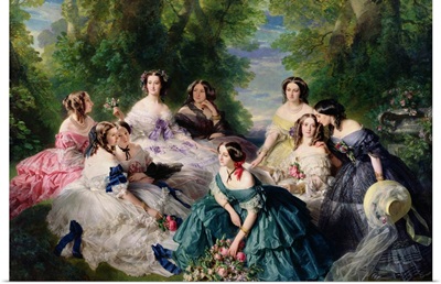 Empress Eugenie (1826-1920) Surrounded by her Ladies-in-Waiting, 1855