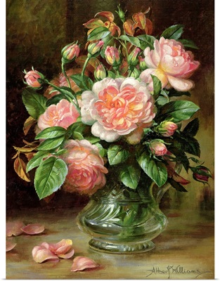 English Elegance Roses in a Glass