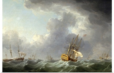 English Ships Running Before a Gale