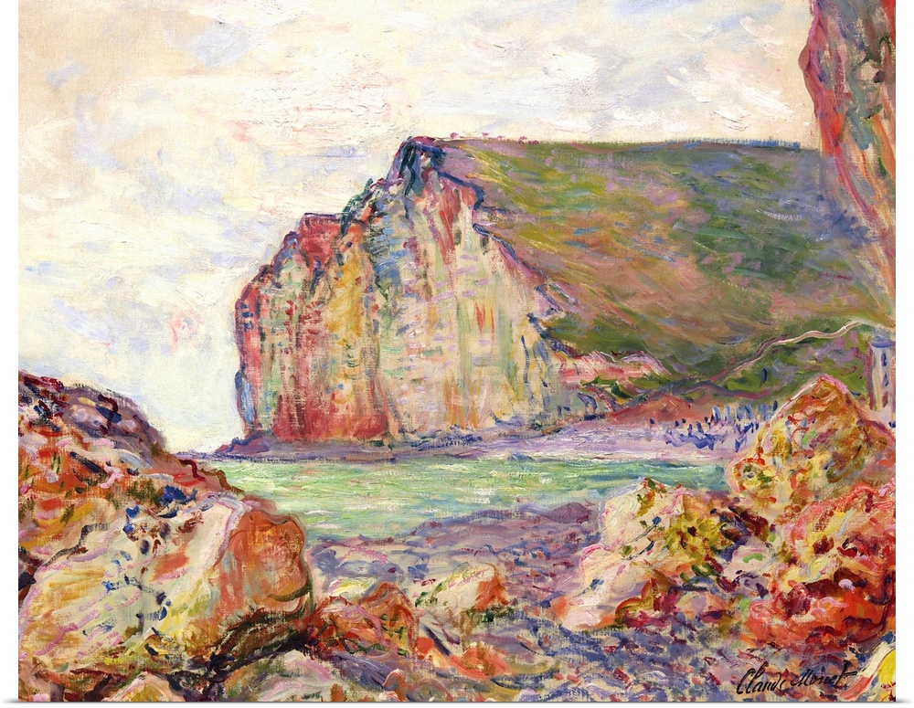 Falaises des Petites-Dalles, 1884 (originally oil on canvas) by Monet, Claude (1840-1926)