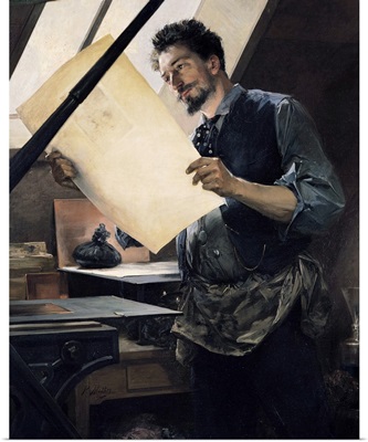 Felicien Rops (1833-98) in his studio