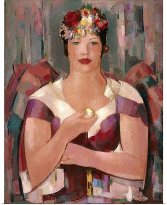 Female Figure In Floral Hat, 1941