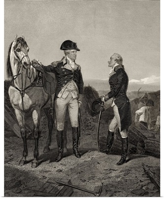 First meeting of George Washington and Alexander Hamilton