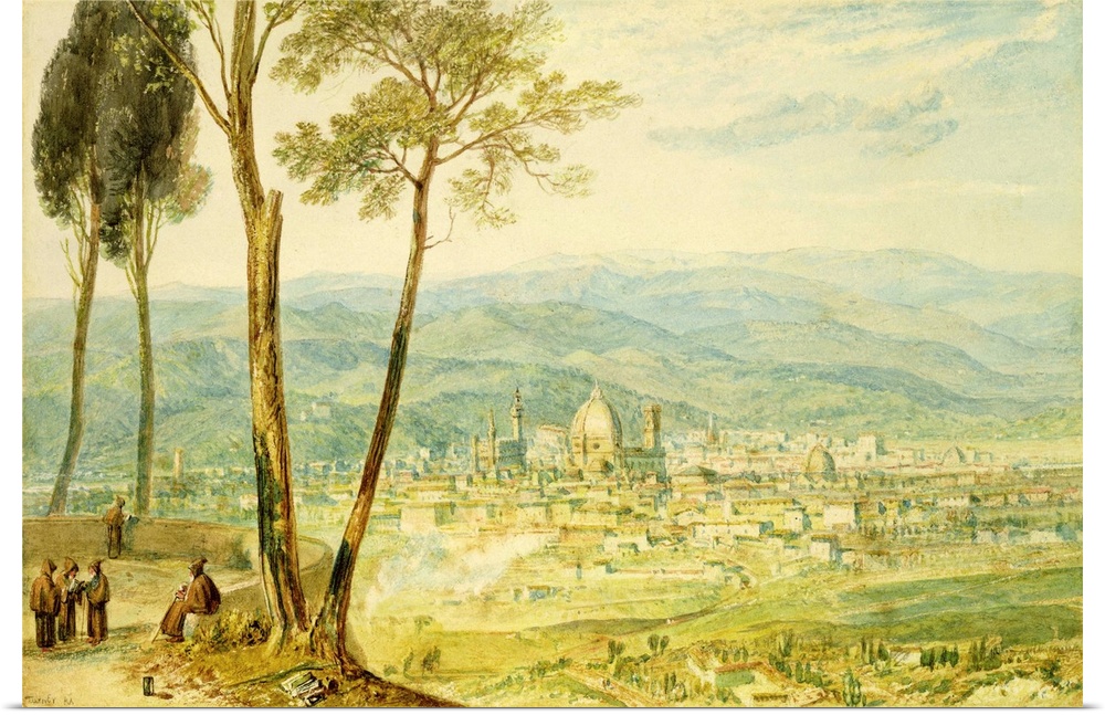 AGN81592 Credit: Florence from the road to Fiesole (w/c) by Joseph Mallord William Turner (1775-1851)Agnew