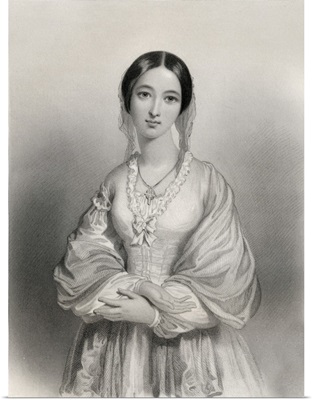 Florence Nightingale (1820-1910) illustration from World Noted Women
