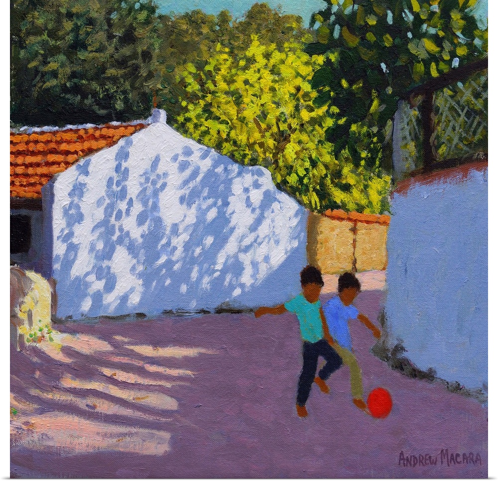 Football in Bodrum, 2018, (originally oil on canvas) by Macara, Andrew