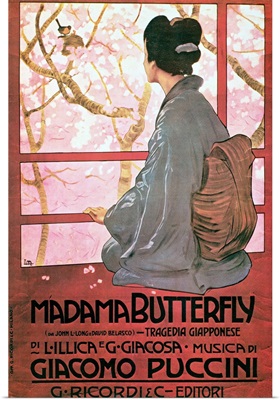 Frontispiece of the score sheet for Madame Butterfly by Giacomo