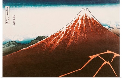 Fuji above the Lightning, from the series 36 Views of Mt. Fuji ('Fugaku sanjurokkei')