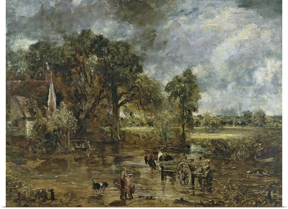 Full scale study for 'The Hay Wain', c.1821 (oil on canvas) by John Constable (1776-1837)Victoria
