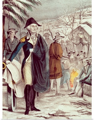 George Washington at Valley Forge, on Dec. 1777, engraved by Nathaniel Currier (1813-88)