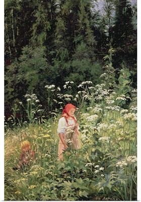 Girl among the wild flowers, 1880