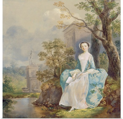 Girl with a Book Seated in a Park, c.1750