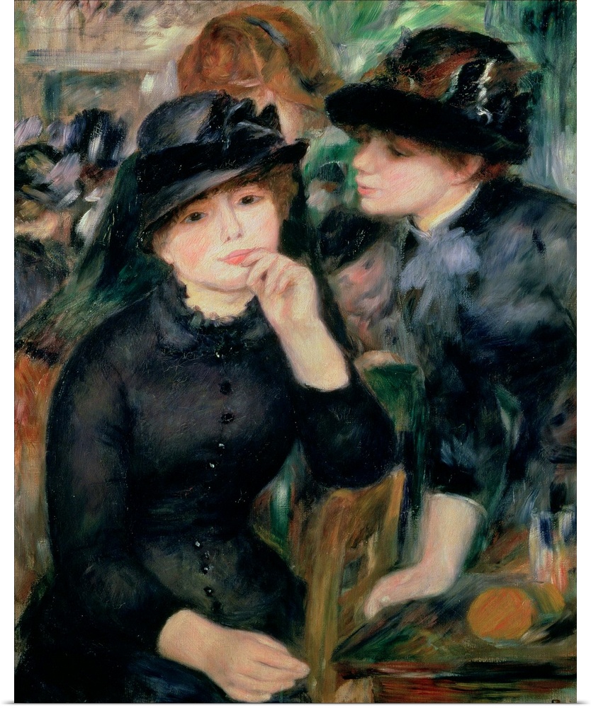 Girls in Black, 1881-82 (origninally oil on canvas)  by Pierre Auguste Renoir (1841-1919).