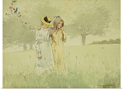 Girls strolling in an Orchard, 1879
