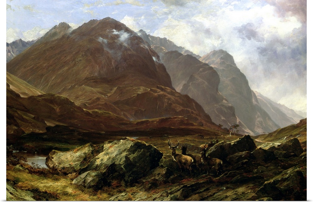 GLS219858 Glencoe, 1864 (oil on canvas); by McCulloch, Horatio (1805-67)