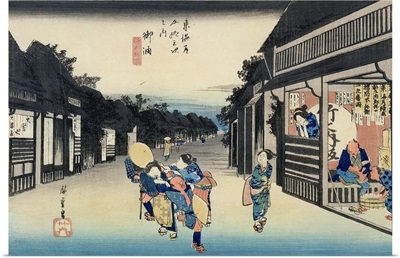 Goyu: Waitresses Soliciting Travelers, from the series '53 Stations of the Tokaido'