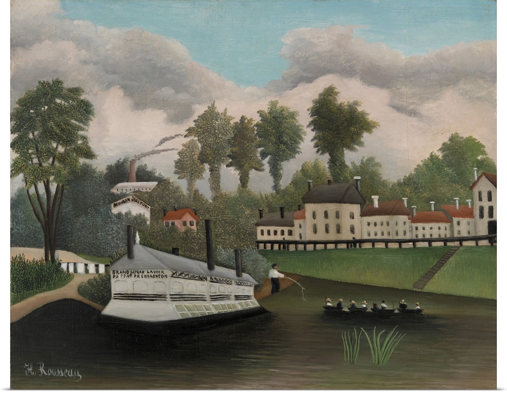 Grand Bateau Lavoir Du Pont De Charenton, 1895 (Originally oil on canvas)