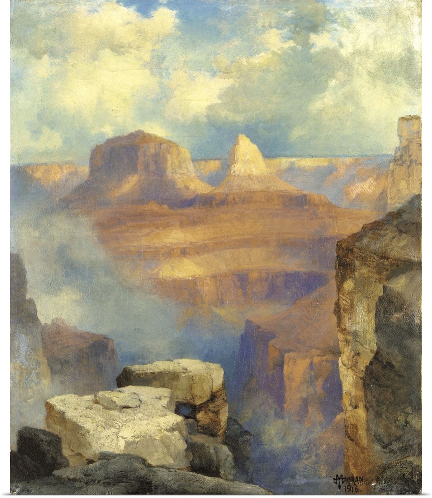 CH377857 Grand Canyon, 1916 (oil on canvas) by Moran, Thomas (1837-1926); 26x31.5 cm; Private Collection; Photo .... Chris...