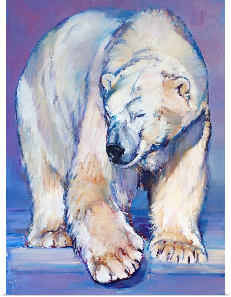 Great White Bear, 2016, originally oil on canvas.