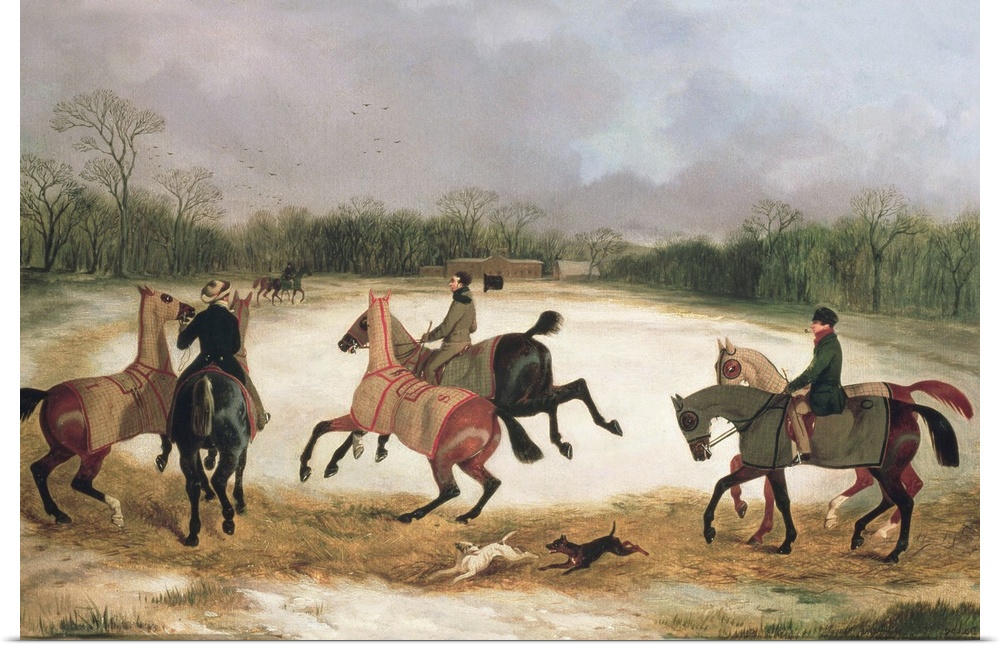 BAL7198 Grooms exercising racehorses (oil on canvas)  by Dalby, David of York (1780-1849); Roy Miles Fine Paintings; Engli...