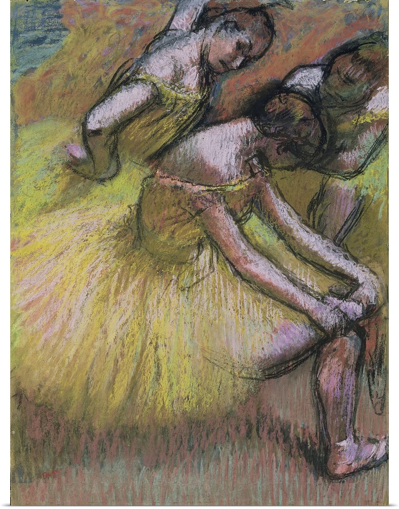 Group Of Three Dancers (Originally pastel on paper)