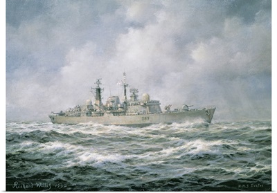H.M.S. ""Exeter"" at Sea, 1990