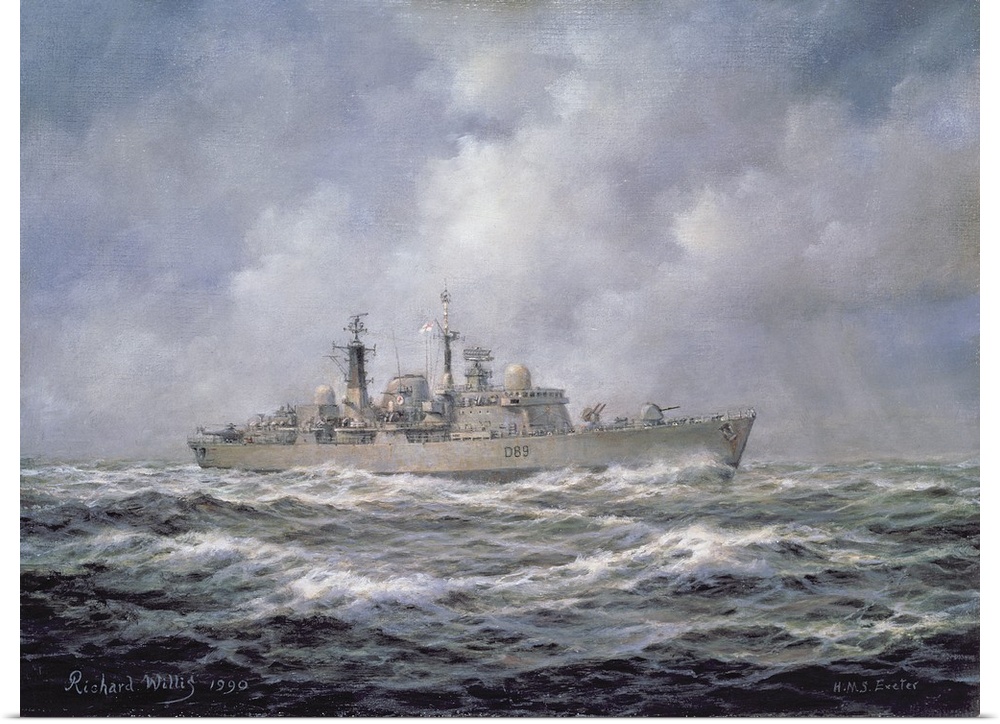 H.M.S. Exeter, Type 42, Destroyer, 1990