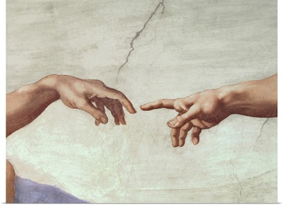 Hands of God and Adam, detail from The Creation of Adam