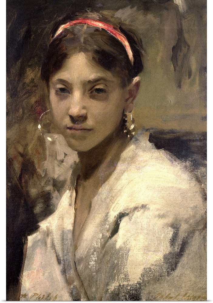 CMY30435 Credit: Head of a Capri Girl, 1878 (oil on canvas) by John Singer Sargent (1856-1925)Private Collection/ The Brid...