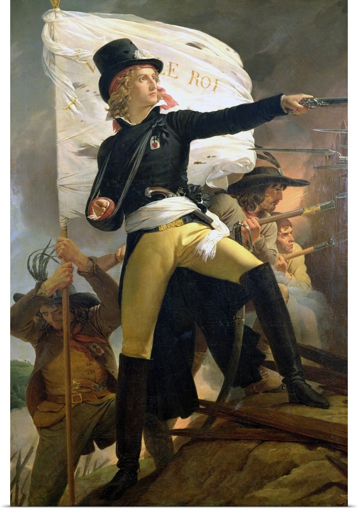 XIR101717 Henri de La Rochejaquelein (1772-94), leader of the revolt in the Vendee, 1817 (oil on canvas)  by Guerin, Baron...