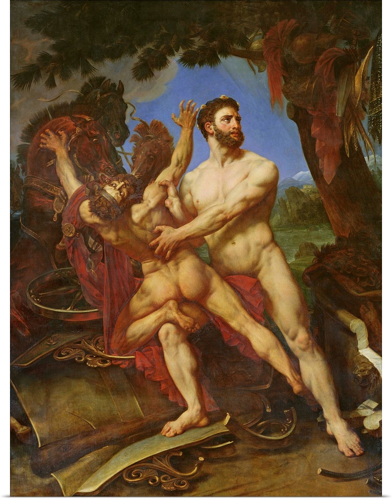 Hercules and Diomedes (oil on canvas) by Gros, Baron Antoine Jean (1771-1835)