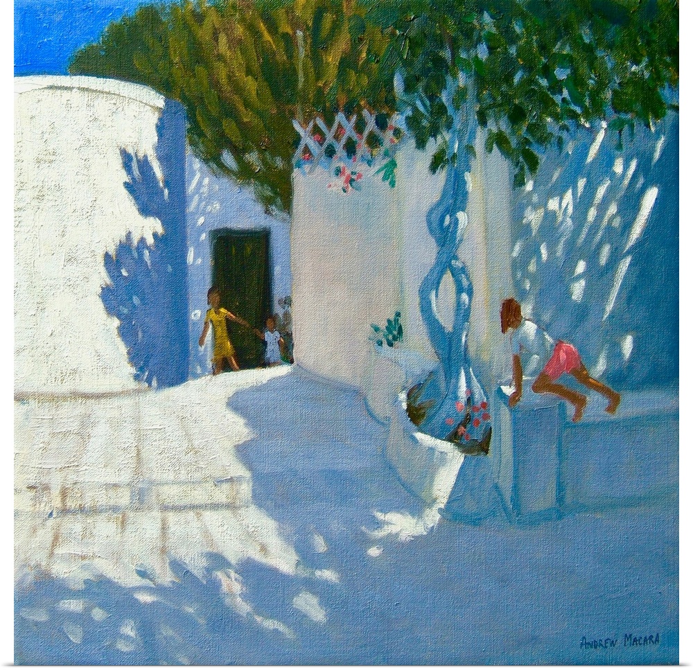 Hide and seek, Mykonos, 2012, (originally oil on canvas) by Macara, Andrew