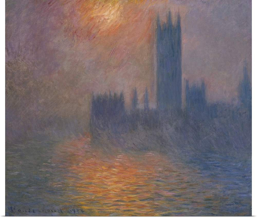 Houses Of Parliament, Sunset, 1904