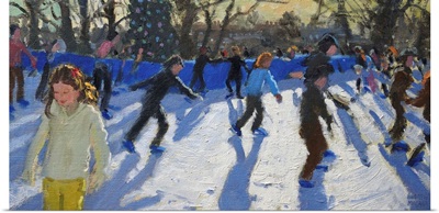 Ice skaters,Christmas Fayre, Fair; Hyde Park, London, 2014