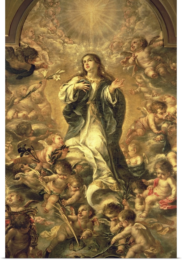 XJL61770 Immaculate Conception, 1670-1672 (oil on canvas)  by Valdes Leal, Juan de (1622-90); 315x200 cm; Museo de Bellas ...