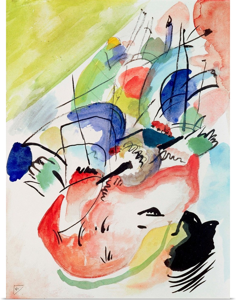 Improvisation XXXI, 1913 (originally pencil, w/c and ink on paper) by Kandinsky, Wassily (1866-1944)
