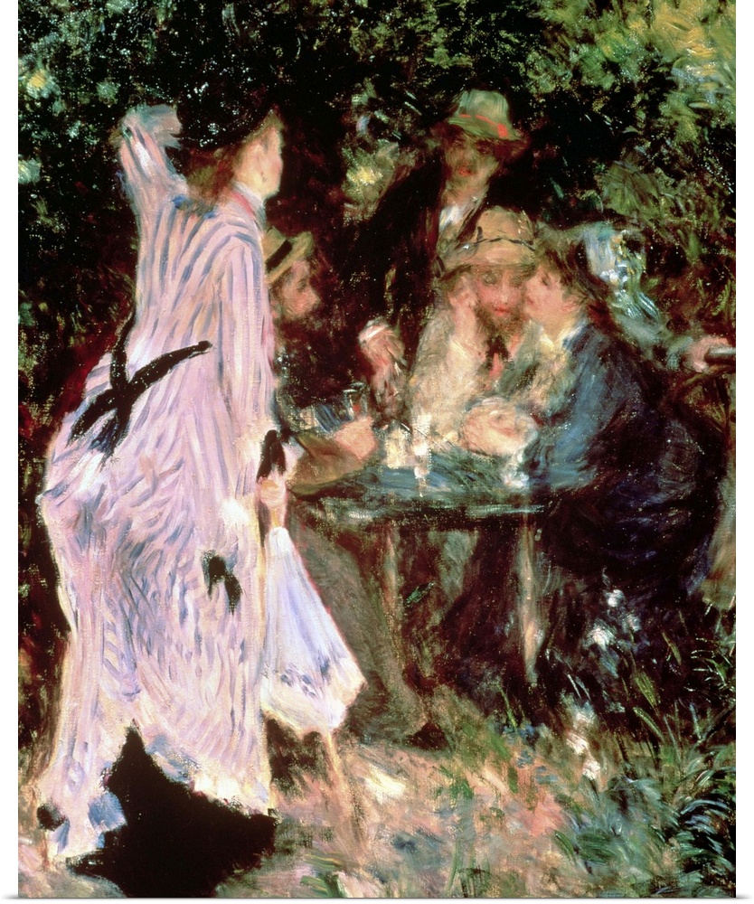 XIR47971 In the Garden, or Under the Trees of the Moulin de la Galette, 1875 (oil on canvas)  by Renoir, Pierre Auguste (1...