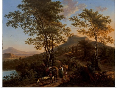 Italian Landscape With Peasants