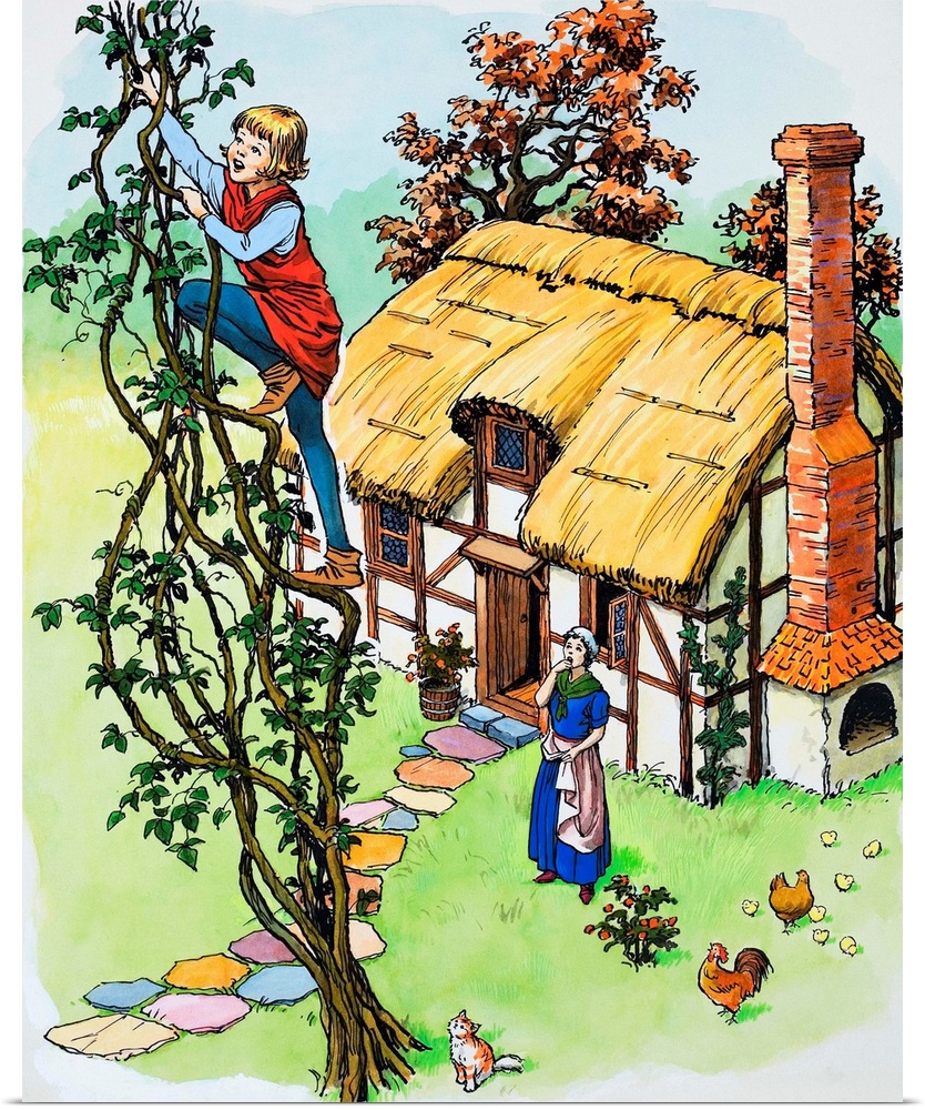 Jack and the Beanstalk. Original artwork for "Teddy Bear's Toybox," 1969.