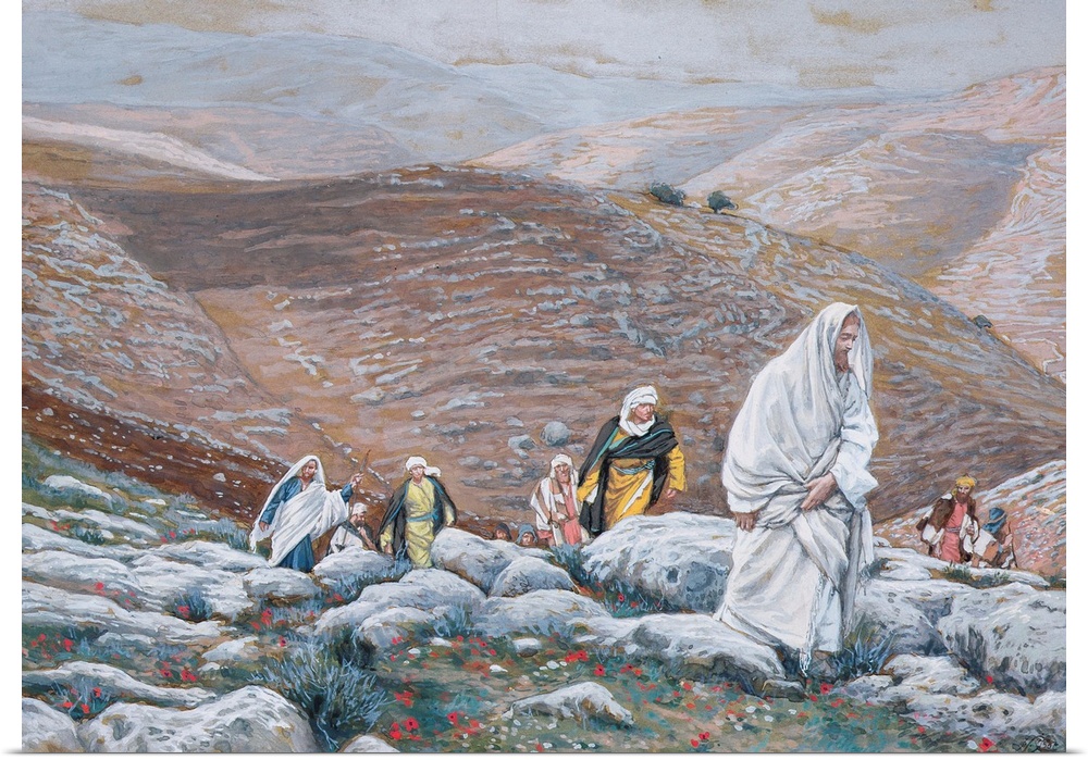 Jesus Goes Up into Jerusalem, illustration for 'The Life of Christ', c.1886-94 (w/c