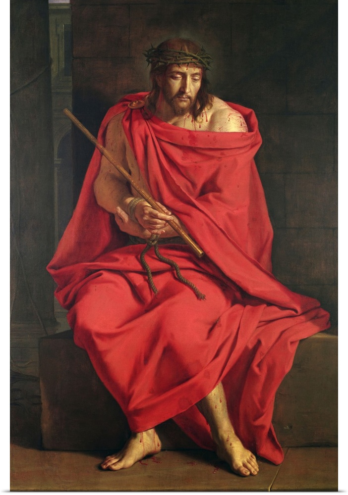 XIR307962 Jesus mocked (oil on canvas)  by Champaigne, Philippe de (1602-74); Musee National de Port-Royal des Champs, Fra...